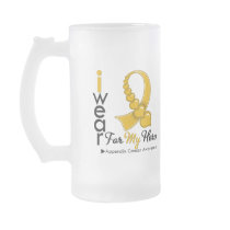 I Wear APPENDIX CANCER Ribbon For My Hero Coffee Mugs