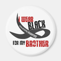I Wear Black For My Brother 33 Fridge Magnets