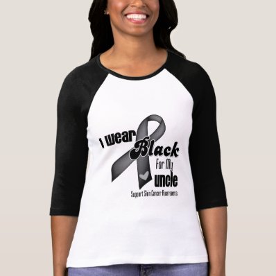 I Wear Black For My Uncle Skin Cancer T-shirts