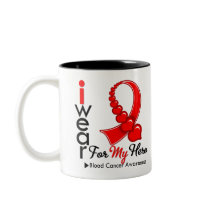 I Wear Blood Cancer Ribbon For My Hero mugs by cancerapparel I Wear Blood Cancer Ribbon For My Hero mugs