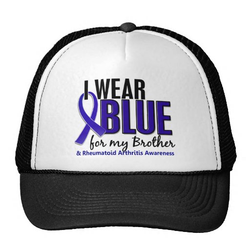 I Wear Blue Brother Rheumatoid Arthritis RA Mesh Hats