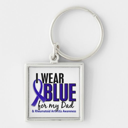 I Wear Blue Dad 10 Rheumatoid Arthritis RA Key Chains
