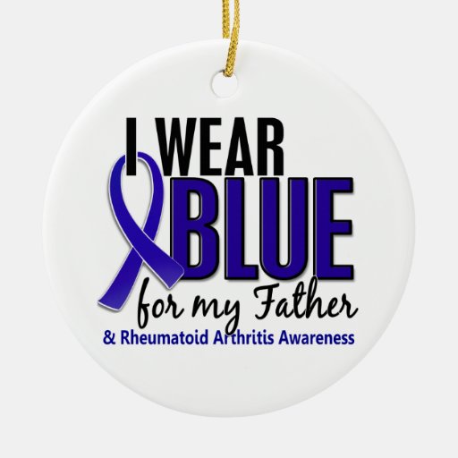 I Wear Blue Father Rheumatoid Arthritis RA Christmas Tree Ornament