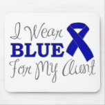 I Wear Blue For My Aunt (Blue Awareness Ribbon) Mouse Pad