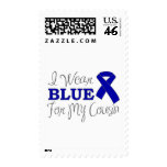 I Wear Blue For My Cousin (Blue Awareness Ribbon) Stamps
