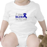 I Wear Blue For My Cousin (Blue Awareness Ribbon) Baby Bodysuits