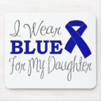 I Wear Blue For My Daughter (Blue Ribbon) Mousepad