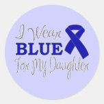 I Wear Blue For My Daughter (Blue Ribbon) Stickers