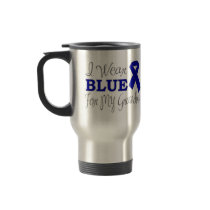 I Wear Blue For My Grandma (Blue Awareness Ribbon) Mugs