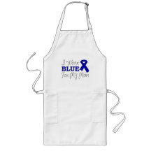 I Wear Blue For My Mom (Blue Awareness Ribbon) Apron
