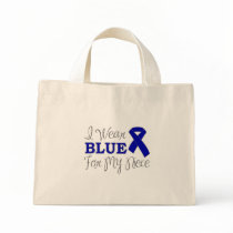 I Wear Blue For My Niece (Blue Awareness Ribbon) Tote Bag