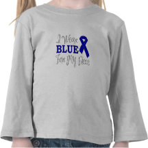 I Wear Blue For My Niece (Blue Awareness Ribbon) Shirt