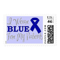 I Wear Blue For My Patients (Blue Ribbon) Stamps