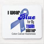 I Wear Blue For My Twin Sister Colon Cancer Mousepads