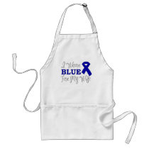 I Wear Blue For My Wife (Blue Ribbon) Apron