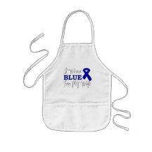 I Wear Blue For My Wife (Blue Ribbon) Apron