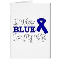 I Wear Blue For My Wife (Blue Ribbon) Cards