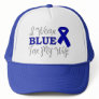 I Wear Blue For My Wife (Blue Ribbon) Hats