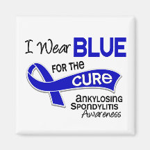 I Wear Blue For The Cure 42 Ankylosing Spondylitis Magnet
