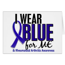 I Wear Blue Me Rheumatoid Arthritis RA Cards