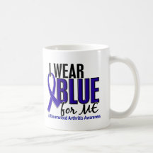 I Wear Blue Me Rheumatoid Arthritis RA Coffee Mugs
