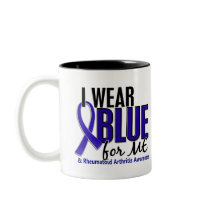 I Wear Blue Me Rheumatoid Arthritis RA Coffee Mugs