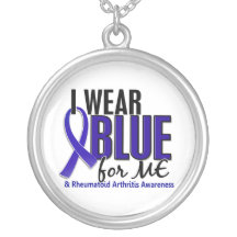 I Wear Blue Me Rheumatoid Arthritis RA Pendant