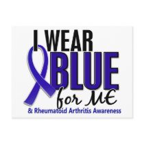 I Wear Blue Me Rheumatoid Arthritis RA Post Cards
