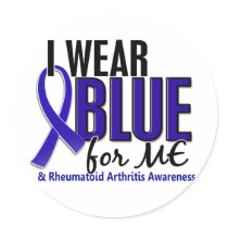 I Wear Blue Me Rheumatoid Arthritis RA Sticker