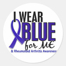 I Wear Blue Me Rheumatoid Arthritis RA Sticker