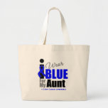 I Wear Blue Ribbon For My Aunt Tote Bags