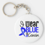 I Wear Blue Ribbon For My Cousin - Colon Cancer Keychain