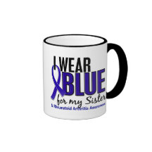 I Wear Blue Sister Rheumatoid Arthritis RA Coffee Mugs