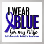 I Wear Blue Wife 10 Rheumatoid Arthritis RA Print
