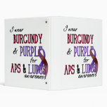I Wear Burgundy and Purple for APS and Lupus Aware Vinyl Binders