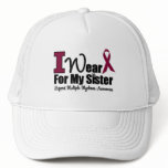 I Wear Burgundy Ribbon For My Sister hats