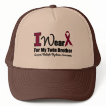 I Wear Burgundy Ribbon For Twin Brother hats by shopforawareness I Wear Burgundy Ribbon For Twin Brother hats