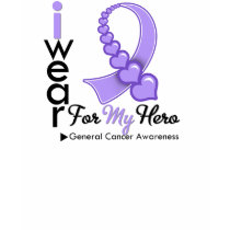 I Wear Cancer Ribbon For My Hero t-shirts
