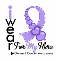 I Wear Cancer Ribbon For My Hero t-shirts