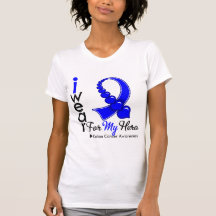 I Wear Colon Cancer Ribbon For My Hero Tee Shirt