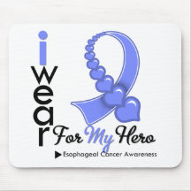 I Wear Esophageal Cancer Ribbon For My Hero Mouse Mat