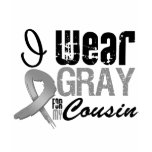 I Wear Gray Awareness Ribbon For My Cousin t-shirts
