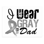 I Wear Gray Awareness Ribbon For My Dad Post Cards