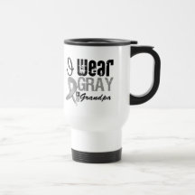 I Wear Gray Awareness Ribbon For My Grandpa Coffee Mugs