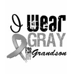 I Wear Gray Awareness Ribbon For My Grandson t-shirts