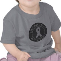 I Wear Gray For A Cure Tshirts