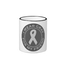 I Wear Gray For My Friend Coffee Mugs
