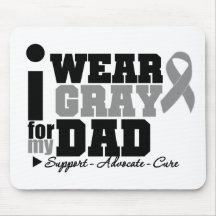 I Wear Gray Ribbon For My Dad Mouse Pads