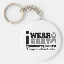 I Wear Gray Ribbon For My Daughter-in-Law Key Chain