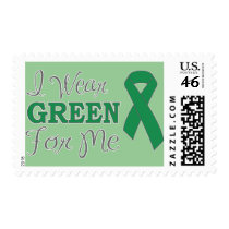 I Wear Green For Me (Green Awareness Ribbon) Stamp